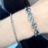 Pulseiras de Combinação Empilháveis Japonesas e Coreanas Nicho Feminino Ins Retro Rhombus Geométrico Pulseiras Nariz de Porco Pulseiras Personalizadas para Estudantes