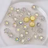 Pedras de Strass Flor de Ameixa Atacado em Estoque, Pedras de Strass Girassol Redondas, Centros de Mesa Dupla Camada com Pedras de Strass, Materiais e Acessórios para Artesanato Flor de Laço