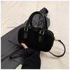 Estilo coreano Outono e inverno Novo Retro Fosco Versátil Um Ombro Cross-Body Pequena Bolsa Almofada Bolsa Boston Bolsa Feminina Trendy