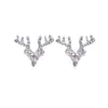 Pendientes de la Nueva Serie Navideña Europea y Americana, Moda, Diseño Creativo, Goteo de Aceite, Diamante, Árbol de Navidad, Reno, Copo de Nieve