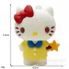 Llavero Colgante de Gato KT 3D de Dibujos Animados Lindo Hello Kitty Exquisito Adorno para Llavero de Coche Pequeña Figura