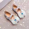 Zapatos de Princesa Nuevos Transfronterizos para Niñas, Zapatos de Cuero Florales Estilo Coreano con Forma de Corazón para Niñas, Zapatos de Primavera Transpirables Antideslizantes para Niños