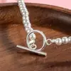OT Koushi Jia Collar de Perlas de Vidrio Imitación para Mujer 2024 Nuevo Cadena de Clavícula de Lujo Ligero Cadena de Cuello Versátil