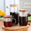Botella Gruesa de Vidrio de Borosilicato Alto para Aceite y Vinagre con Escala, Olla de Almacenamiento de Aceite, Anti-Goteo, Hermética, Olla de Aceite para el Hogar en la Cocina