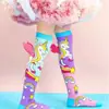 Calcetines de accesorio para niños de moda, superventas de celebridades de internet transfronterizas, calcetines personalizados de princesa con diseño de perro y lazo de dibujos animados al por mayor