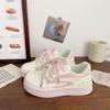 Zapatos Blancos de Suela Gruesa Estilo Campus para Mujer Tendencia Ins 2025 Nuevo Otoño Zapatos de Pan para Estudiante Tenis Versátiles de Nicho