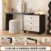 Penteadeira e Cômoda Estilo Francês Vintage para Apartamentos Pequenos, Mesa de Canto de Cama com Armário Integrado, Novo Modelo 2025