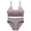 Sutiã Sem Fio para Mulheres, Conjunto de Camisola Básica Sem Costura, Tamanho Grande com Bojos, Roupa Íntima Sexy Bonita para Dormir nas Costas, Estilo Fino