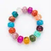 Amazon Más Vendido Transfronterizo Dulce y Lindo de Colores Contrastantes Cuentas de Vidrio Collar con Colgante Grande de Corazón para Mujer