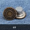 Botón de Jeans Hebilla en Forma de I Pantalones de Mujer Metal Redondo Hebilla de Cabeza Móvil Sin Costuras Sin Clavos Cintura Botón Fijo Accesorios
