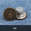 Botón de Jeans Metálico Redondo de Palanca para Pantalones de Mujer, Sin Coser, Sin Clavo, Accesorios de Sujetador para Ajuste de Cintura
