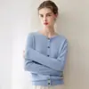 Versátil y elegante nuevo tejido de punto para otoño e invierno, 100% cachemira pura, cuello redondo, manga larga, suéter cálido y estilizado