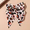 Tejido de Satén Brillante Europeo y Americano Transfronterizo Pinza para el Cabello de Lazo Estampado de Leopardo Pinza de Una Sola Palabra Pinza de Resorte Accesorios para el Cabello de Mujer Venta al por Mayor