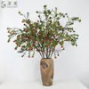 Fruta de Espinheiro-Marítimo Selvagem Artificial Arranjo de Flores Artificiais Decoração Floral Buquê de Plástico Atacado