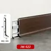 Zoclo de Aleación de Aluminio con Veta de Madera, Zoclo Metálico de Color Madera Natural Ultra Delgado de Doble Capa de 6 cm con Sistema de Clip, Sin Adhesivo