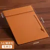 Novo Prancheta Magnética de Couro A4 Bloco de Notas para Reunião de Negócios Pasta Portátil com Logo Personalizado Material de Escritório
