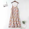 En Stock Estilo Europeo y Americano Primavera Nueva para Mujer Venta al por Mayor Rayón Estampado Tirantes Finos Vestido Falda Corta 110