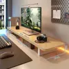Suporte Elevador de Computador Estendido para Monitor de Mesa, Base com Ajuste de Altura, Suporte de Rack de Armazenamento de Tela para Mesa de Escritório