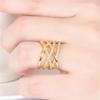 Anillo de Amor con Envoltura de Línea Suave Yihua Anillo Brillante Fantasía para la Punta del Dedo Anillo de Doble Capa Anillo de Interconexión Laminada
