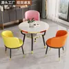 Mesa Pequeña de Té para Balcón, Juego de Mesa y Sillas Pequeñas para Reuniones y Negociaciones de Oficina, Mesa de Café Pequeña para Apartamento Pequeño del Hogar, Mesa de Comedor, Mesa Redonda Pequeña de Ocio