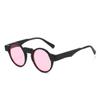 Nuevas Gafas de Sol Redondas de Moda Retro de Montura Pequeña Ins Trendy Ultraligeras Lisas para Sesión de Fotos Callejera Protección UV