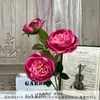 Rosa vermelha simulação falso buquê de flores de casamento alto sentido flores artificiais ornamentos acabados sala de estar flores decorativas atacado