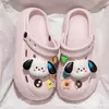 Chinelos de Verão Simples Versáteis para Viagem em PVC Macio com Solado Grosso Antiderrapante para Exterior, Aumentam a Altura, Bico Fechado, Meio Chinelo para Mulheres