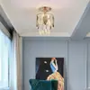 Candelabro Pequeño de Cristal Estilo Americano, Luz para Pasillo, Luz para Corredor, Luz para Entrada, Luz para Vestidor, Lámpara de Techo de Cristal Estilo Europeo, Luz Decorativa, Lujo Ligero