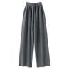 2025 Otoño/Invierno Nuevo Pantalón Casual de Pierna Ancha de Cachemira 100% Pura para Mujer Versátil Simple Pantalón de Cachemira Tejido