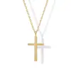 Collar de Cruz de Zirconia Nuevo Transfronterizo Europeo y Americano para Mujer, Cadena Larga de Moda para el Cuello, Joyería Simple Versátil para Regalo