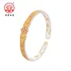 Pulseira em Prata de Lei S9999 Trevo de Quatro Folhas Feminina Wanwan Pulseira de Prata Pura Nova Chinoiserie Acessórios Antigos Palácio Estilo Presente