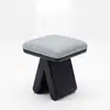 Banqueta de Maquiagem Estilo Vintage Italiano Simples de Luxo Nórdico Madeira Maciça Banqueta de Chá Estilo Artístico Retrô Banqueta para Trocar Sapatos Sala de Estar