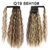 Peruca Rabo de Cavalo Ondulada com Fita Adesiva Mágica Xuchang para Atacado, Cabelo Longo e Cacheado, Estilo Europeu e Americano, com Tranças e Ondas de Lã.