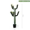 Cactus Falso Simulado Planta Verde en Maceta Florero Decorativo Adornos Pared de Fotos Fondo Simple Planta del Desierto Bonsái