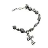 Pulseira Chaoxuan Croix Coração Flor de Cruz Retrô Bola com Pingente de Cruz Hip Hop Personalidade Dominadora Joia de Mão