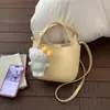 Bolso Bandolera de Moda Tendencia para Mujer 2026 Primavera Nueva Moda Popular Bolso Cubo Estilo Coreano Elegante Bolso de Hombro para Viajes