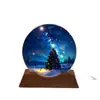 Árbol de Navidad Fruta de la Paz Luz Nocturna de Cristal de Colores Adornos Decorativos Creativos para Dormitorio Hogar Escritorio Regalo de Navidad