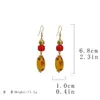 Pendientes Artísticos Retro Asimétricos de Corazón de Joyería Vintage de Segunda Mano Pendientes Trendy Coloridos de Perla de Vidrio Resistentes