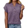 Camiseta Informal de Manga Murciélago Corta con Cuello en V y Canalé Cepillado para Mujer, Comercio Transfronterizo Europeo y Americano de Amazon, Primavera/Verano 2026