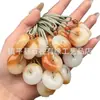 Colgante de Paz "Dulce de un Bocado" de Jade Dorado de Xinjiang, Colgante de Gota de Agua Color Dulce de Jade Blanco de Seda Dorada para Hombres y Mujeres