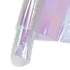 Película holográfica de luz azul decorativa PBT transparente para empaque PET, película colorida, película de arcoíris