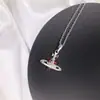 Colar Transfronteiriço Amazon Retro Pequeno Amor Saturno Diamante Esmalte Glace Coração Pingente Multicolorido Homens e Mulheres
