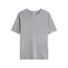 Tela de algodón peinado ajustado de 190 g línea de costura fina grupo imprimible azul tinta cuello redondo camisa de actividad publicitaria Camiseta