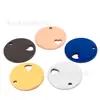 Acero inoxidable redondo hueco amor mascota perro marca collar llavero accesorios letras anti-pérdida