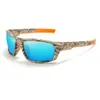 2026 En Stock Venta al por mayor Transfronterizo Europeo y Americano Deportes al aire libre Gafas de sol polarizadas Montura cuadrada Camuflaje Gafas de ciclismo P8621