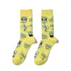 Calcetines de Algodón con Dibujos de Monstruos S.A. Calcetines de Animación con Personalidad de Moda de Longitud Media Calcetines de Dibujos Animados Calcetines de Patineta de Caña Larga Transfronterizos Europeos y Americanos