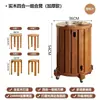 Taburete Apilable de Madera Maciza, Taburete Bajo Multifuncional para el Hogar, Taburete para Comedor, Taburete Redondo para Dormitorio, Silla, Banco de Lujo Ligero, Mesa Auxiliar Estilo Chino Nuevo
