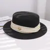 Sombrero Elegante de Paja Tejida Estilo Francés de Papel Nuevo para Mujer, Sombrero de Paja con Protección Solar para Vacaciones en la Playa de Verano