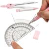 Set de Compás Regla Maestra, Herramienta Especial de Dibujo para Estudiantes de Secundaria, Set de Reglas para Examen, Regla Triángulo de Plomo