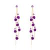 Pendientes largos de borla de flor de rosa de temperamento de gran venta transfronteriza para mujer, pendientes largos de superhada para celebridad de Internet al por mayor